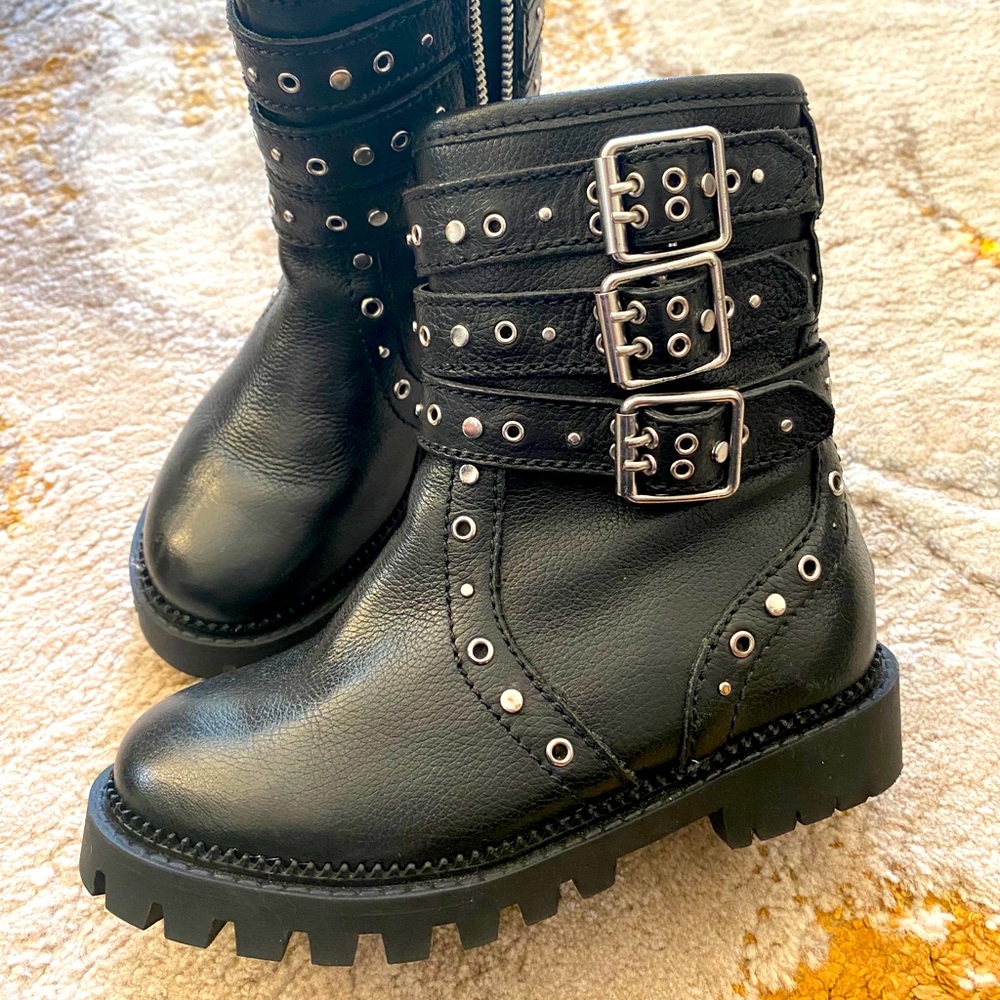 Zara black embellished boots